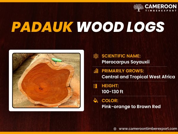 padauk wood logs